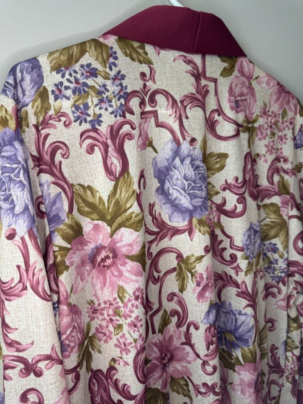 Womens Blair Vintage Floral Cardigan Kimono Robe Large Silk - Picture 7 of 7